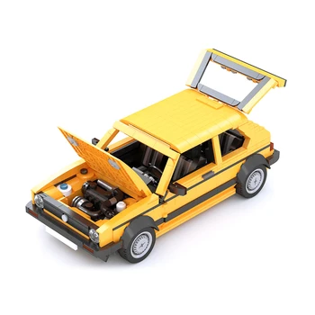 KM Jaunu Super Auto Golf-Mk1 Dzeltena Pilsētas Taksometru Ātruma Čempions Modulis Bērnu Celtniecības Bloku Rotaļlietas, Dāvanas Bērniem