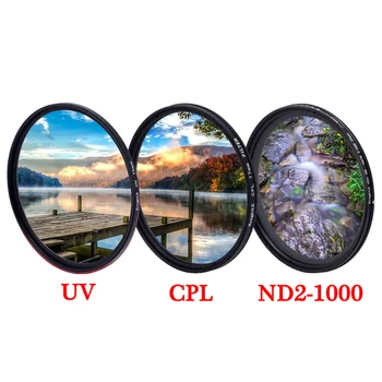KnightX UV, CPL ND2-ND1000 mainīgo polarizatoru Kameras Objektīva Filtru 52mm 55mm 58mm 67 mm 77mm fotogrāfija densidad neutra gadījumā