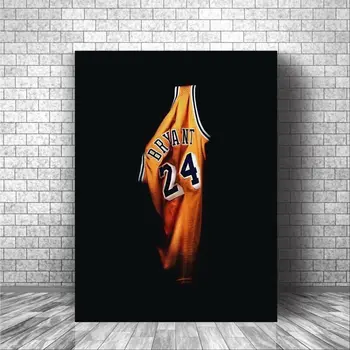 Kobe Bryant No. 24 mājas jersey plakātu 1gb Mūsdienu Mājas Sienas Dekoru, Audekls Attēlu Mākslas HD Drukāt Glezna Uz Audekla, lai Dzīvojamā Istaba