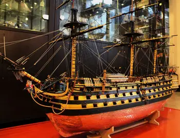 Koka Kuģu Modeļu komplekts 1/72 Mērogā H. M. S uzvaru 1805 kuģa modelis