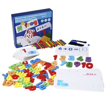 Koka rotaļlietas Montessori sākumā mācību valodas, vārds burtu (matching matemātikas mācību līdzekļiem, izglītības rotaļlietas bērniem, bērnu dāvanas