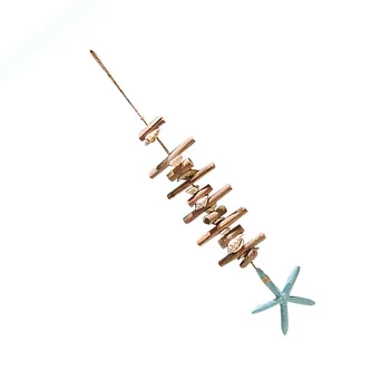 Koka Starfish Karājas Zivis String zirdziņš, jūras zvaigzne kulonu mājas karājas Vidusjūras stila Apdare kulons displejs mūris