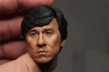 Kolekcionējamus 1/6 Mēroga PVC Jackie Chan Vīriešu Galvas Sculpt Cirsts Modelis 12