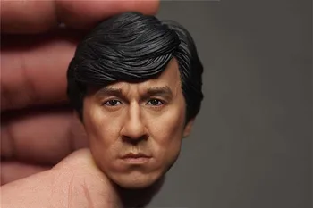 Kolekcionējamus 1/6 Mēroga PVC Jackie Chan Vīriešu Galvas Sculpt Cirsts Modelis 12