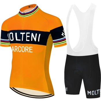 KOMANDA MOLTENI maillot cyclisme retro 20D gel pad classic velo šorti uzstādīt vasaras quick dry tenue cycliste homme