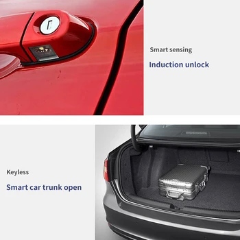 Komforta piekļuves keyless ieceļošanas BMW F10 F11 5 sērijas automašīnu signalizācijas sistēma, centrālā komplektam durvju slēdzenes ar kick, lai atvērtu durvis funkcija