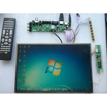 Komplekts M185XW01 V2/M185XW01 V4 ekrāna Panelis digitālā 1366X768 2 CCFL HDMI USB LVDS 30pin kontrolieris valdes DVB-T, DVB-T2 TV 18.5