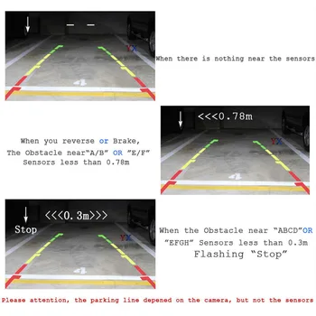 Koorinwoo divkodolu Automašīnu Parkošanās Sensori 8 Radariem Automašīnas Monitoru, Digitālo TFT LCD Modinātājs Priekšējā Kamera Automašīnu Atpakaļskata Kamera Parktronic