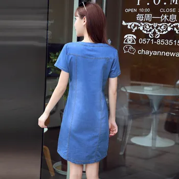 Korejas Džinsa kleita sievietēm 2020 