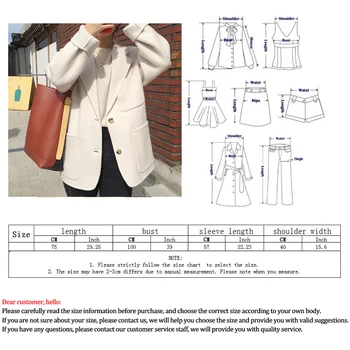Korejas Vilnas Uzvalks Apkakles Žakete Sieviete Ziemeļvalstu Garām Piedurknēm Vienu-Krūšu Zaudēt Žakete Dāmas Vienkāršu, Cietiem Slim Sievietes Tērps
