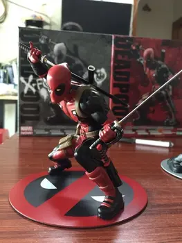 Kotobukiya Marvel X-men Deadpool Sākotnējā Red & Special Pelēks Versija PVC 16cm Rīcības Attēls Rotaļlietas