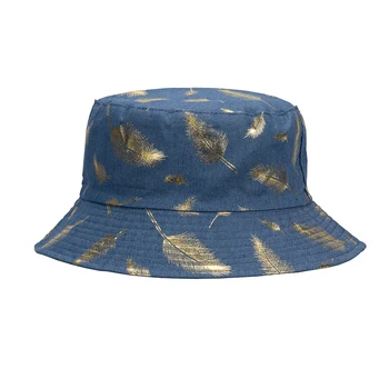 Kovboju cepure sieviešu universāls rudens stila karstā zelta zvejnieka cepure dāmas audekla cepuri, gaisa kondicionēšanas istabas cepuri spalvu cepure