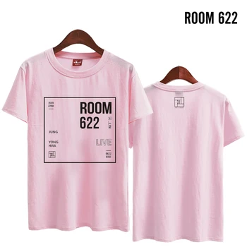 Kpop cnblue yonghwa istabas 622 koncerts pašā drukāšanas o apkakli, īsām piedurknēm t krekls vasaras vīrieši sievietes zaudēt k-pop t-krekls 2 stili