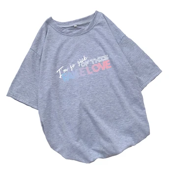 Kpop Viltus Mīlestības Vēstuli Izdrukāt Vasaras T Krekls Sievietēm Ar Īsām Piedurknēm Modes Gadījuma Harajuku T Streetwear Tee Krekls Topi Femme