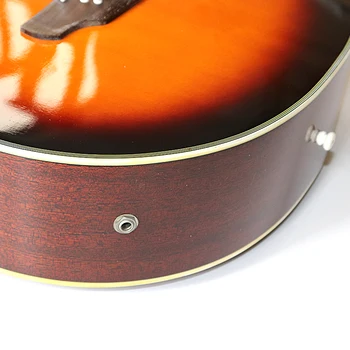 Kreisajā 12 stīgu cutway projektēšana elektrisko akustiskā ģitāra 41 collu sarkano spīdumu tautas ģitāra laminēta egles koka ar EQ