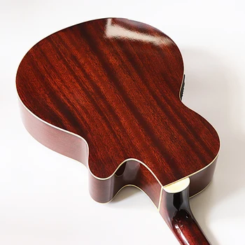 Kreisajā 12 stīgu cutway projektēšana elektrisko akustiskā ģitāra 41 collu sarkano spīdumu tautas ģitāra laminēta egles koka ar EQ