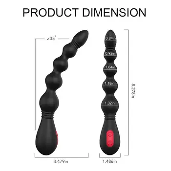 Krelles Massager Plug 9 Frekvence G-spot Vibrators Muca Stimulācijas Silikona un ABS Pieaugušo Seksa Rotaļlieta, 210 x 88 x 38mm