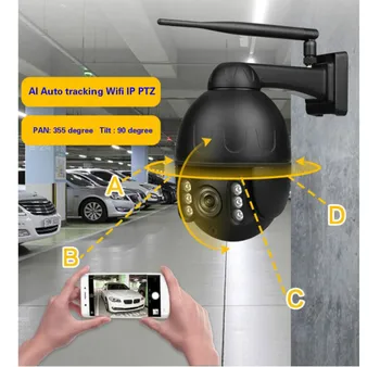 Krievijas Korejas Portugue angļu Web valodās 4K 8MP, Auto izsekošana kameras CCTV Krāsu IS redzējumu 8MP novērošanas kameras.