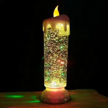 Krāsa Mainot LED Ūdens Svece Uzlādējams LED Mirdzums Svece ar LED Krāsu Maiņa Sveču Ūdens R5O5