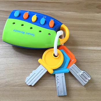 Krāsains Auto Atslēgu Ķēdes Forma Mūzikas Skaņas Bērnu Mācīties Rotaļlietas