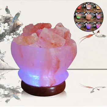 Krāsains Dāvanu Uguns Grozu Guļamistaba Sāls Gaismas Nakts Romantiska Himalaju Iežu Lavas Dekoratīvās Crystal LED Spuldzes Noskaņojumu