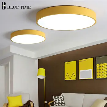 Krāsains Modes LED Lustras Apgaismojums Ēdamistaba, Guļamistaba, Dzīvojamā Istaba Apli Modernu LED Lustras, Lampas Input AC 110-220V