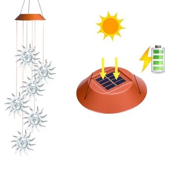 Krāsains Ūdensnecaurlaidīga Saules Dārza Gaismas, Saules, Vēja Piebalsot LED Gaismas izturīgs LED Lampas ar mazu enerģijas patēriņu, Āra Dārza Dekori