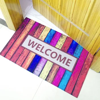 Krāsas LAIPNI Dizaina Grīdas Paklājs paklāju Varavīksnes Rievotas Gumijas Drukāt Paklājs/Paklāju Doormat Vannas istaba ieraksts ūdens uzņemšana neslīdošs paklājs