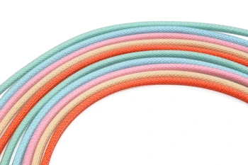 Krāsas piedurknēm Neilona USB C Kabeli c tipa USB ports ar Zelta pārklājumu savienotāji 1.2 m garums 6 krāsas, zilā, rozā, purpura, oranža, bēša cyan