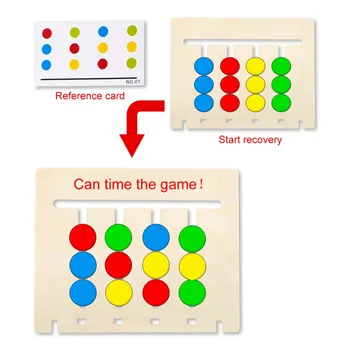 Krāsas un Augļi Double Sided atbilstošo Spēli Loģiskās domāšanas Mācību Kids Izglītojošās Rotaļlietas Bērniem, Koka Montessori Rotaļlietas
