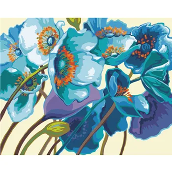 Krāsu skaits Ziedu Wildflowers 40x50 60x75cm Bildes, Eļļas Glezna, Ko skaitļi Uzstādīt Dāvanu Krāsošana Ar Numuriem Audekla Sienas Komplekts