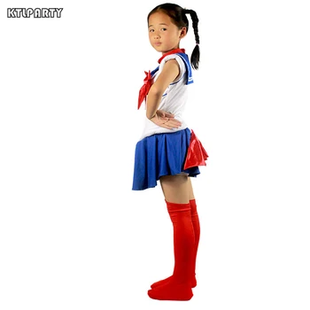 KTLPARTY bērniem meitene Anime Diezgan cosplay party Sailor Moon kostīms, kleita ganāmpulka usagi jūrnieks jupiters Meitenes kostīms