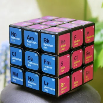 Kuba Ķīmisko Elementu Periodiskā Tabula, 3-lai Ķīmisko Elementu Magic Cube Mīklas,Radoši Izglītojošas Rotaļlietas Bērniem