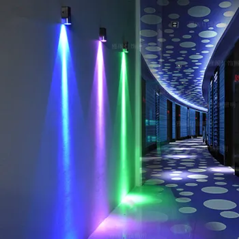 Kubikmetru krāsu iekštelpu LED sienas lampa alumīnija sienas lampas modernās mājās apdare apgaismojums, 3W/6W 85-265V vannas istaba KTV koridors