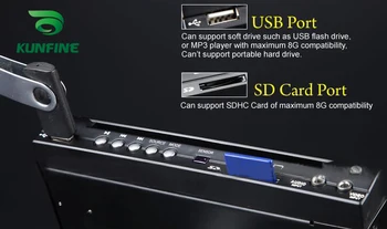 KUNFINE Auto Pusi DIN DVD Atskaņotājs, USB Lasītājs Automātiski Pārvieto 1/2 DVD-600