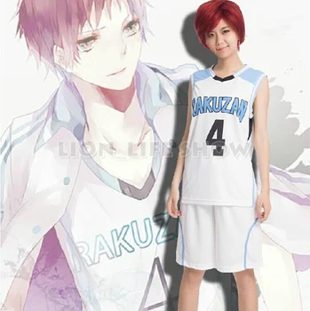 Kuroko nav Basuke Sporta RAKUZAN 4# Akashi Seijuro Basketbola Džersija Bikses Kopums Cosplay Kostīmi, Sporta apģērbu Vienotu