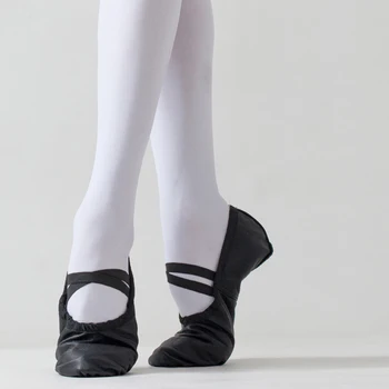 Kurpes sieviešu ādas baleta kurpes, deju apavi punktu deju kurpes baleta čības meitenēm Profesionālā Baleta dzīvokli Čības