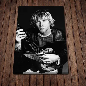 Kurt Cobain Mūziķis Mākslas Audekls Gleznas Dzīvojamā Istaba Izdrukas, Plakāti Sienas Art Home Decoration, Bez Rāmja
