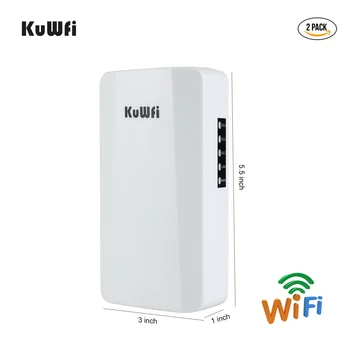 KuWFi Āra Router 300Mbps Wireless Repeater Āra P2P 1KM Bezvadu WIFI Tiltu Ar 24V POE Adapteri IP Kameras