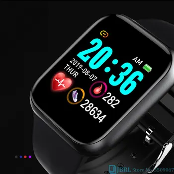 Kvadrātveida Smart Watch Sievietes Vīrieši Smartwatch Android, IOS Elektronika Smart Pulkstenis Fitnesa Tracker ar skārienekrānu Bluetooth Smart-skatīties