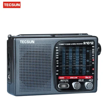 Kvalitātes Portatīvie Radio TECSUN R-1012 FM / MW / SW / TV Radio Multiband Pasaules band Radio Receiver 76-108MHz Y4378A Piliens Kuģniecība