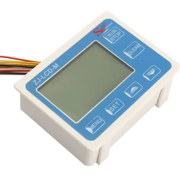 Kvantitatīvās Kontrolieris ZJ-LCD-M Mērītājs+1/2Inch Plūsmas Sensors + Vārsts Ūdens Šķidrā Mērījumu ES Plug