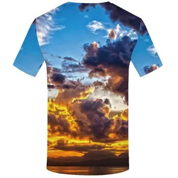 KYKU Galaxy Zīmola T krekls Vīriešiem Telpa T-krekli 3d Mākonis Tshirts Gadījuma Sky Krekls Drukas Harajuku T Iespiesti Vīriešu Apģērbs
