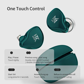 KZ S1D KZ S1 TWS Bezvadu Bluetooth 5.0 Austiņas Touch Kontroli Dinamiskas Austiņas Hibrīda Earbuds Austiņas Trokšņa Slāpēšanas Sporta