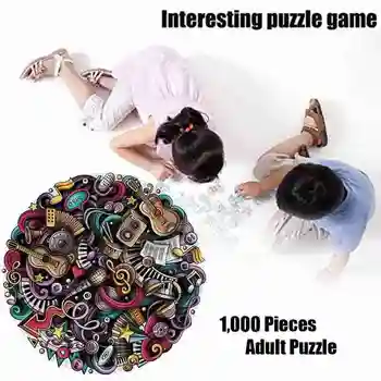 Kārta Puzzle Mūzikas Instrumentu Ēkas Puzzle 1000 Bērniem Planētām Rotaļlietas Izglītības Puzzle Pieaugušo Gabalu Grūti Intera M7J9