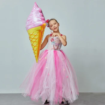 Kāzu Kleitu Līgavas saldējums Dizainu Halloween Kostīms, Kleita Karnevāls Purima Noslēpt Drēbes Nina Disfraz Iedomātā Kleita