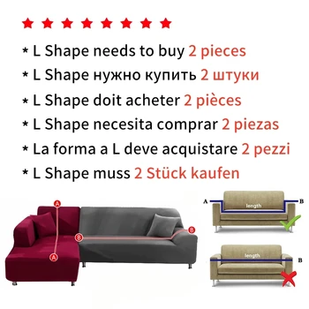 L formas dīvānu pārvalki dzīvojamā istaba Kvadrātveida režģi iespiesti dīvāns aizsargs pret putekļiem elastīgs stiept uz stūra dīvāns vāciņu