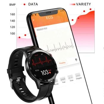 L16 Smart Skatīties Vīrieši EKG PPG IP68 Ūdensnecaurlaidīga Vairākas Sporta Režīmā sirdsdarbība Laika Prognoze Bluetooth Mūzikas Vadības Smart skatīties