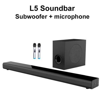 L4 L5 Soundbar Bluetooth Skaļrunis, Subwoofer, BASU Bezvadu Mikrofonu Bluetooth SoundBar Mājas TV Karaoke Sistēma L5 Skaļrunis