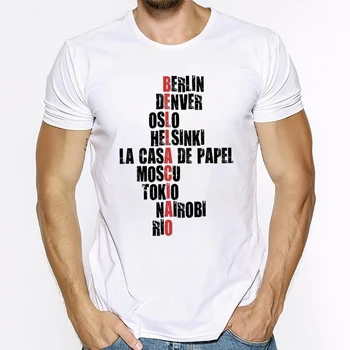 La Casa De Papel T-krekls Sievietēm Mājas, kas Izgatavoti no Papīra T-krekls Vīriešiem Smieklīgi Dizaina Naudu Karikatūra t-veida Topi, Sieviešu T-Krekls Hip Hop
